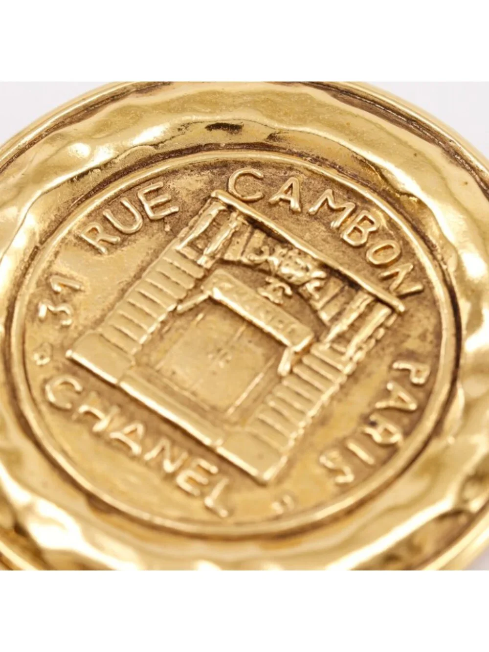 Chanel 31 Rue Cambon Vintage Gold Plated Brooch